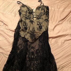 Lace peek-a-boo dress